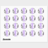 Lavendel en eucalyptus Waterverf Ronde Sticker (Vel)