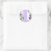 Lavendel en eucalyptus Waterverf Ronde Sticker (Tas)