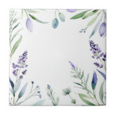 Lavendel en eucalyptus Waterverf Tegeltje (Voorkant)
