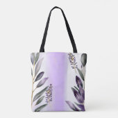 Lavendel en eucalyptus Waterverf Tote Bag (Achterkant)
