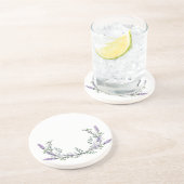 Lavendel en Eucalyptus Zandsteen Onderzetter (Zijkant)