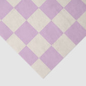 Lavendel en gebroken wit dambord tissuepapier (Detail)