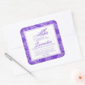 Lavendel en geitenmelkzeep paarse wit vierkante sticker (Envelop)