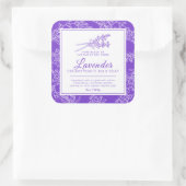 Lavendel en geitenmelkzeep paarse wit vierkante sticker (Tas)