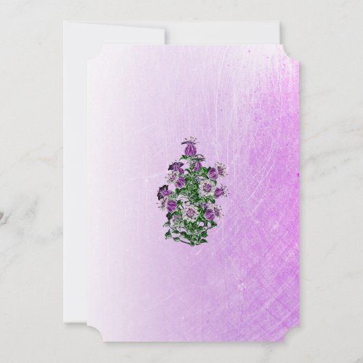 Lavendel en gouden bruiloft uitnodigingen (Achterkant)