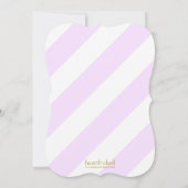 Lavendel en Gouden Prinses Verjaardagsfeest Kaart (Achterkant)