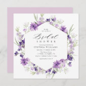 lavendel en griesmeel vrijgezellenfeest kaart (Voorkant / Achterkant)