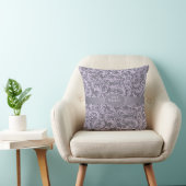 Lavendel en grijs elegante trouwdag kussen (Stoel)