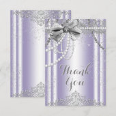 Lavendel en grijze parel bedankt (Voorkant / Achterkant)