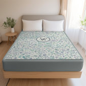 Lavendel en groen blad Mongram Sherpa Deken