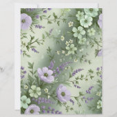 Lavendel en groen bloemontwerp (Achterkant)