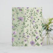 Lavendel en groen bloemontwerp (Staand voorkant)