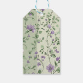 Lavendel en groen botanisch ontwerp cadeaulabel (Achterkant)