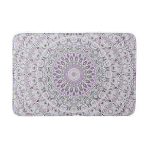 Lavendel en Groen Mandala Patroon Ontwerp Badmat
