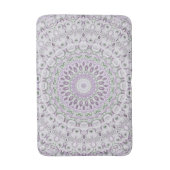 Lavendel en Groen Mandala Patroon Ontwerp Badmat (Voorkant Verticaal)