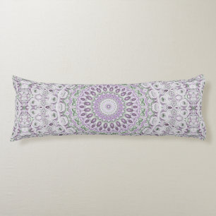 Lavendel en Groen Mandala Patroon Ontwerp Lichaamskussen