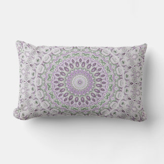 Lavendel en Groen Mandala Patroonontwerp Kussen
