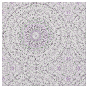 Lavendel en Groen Mandala Patroonontwerp Stof