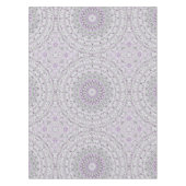 Lavendel en Groen Mandala Patroonontwerp Tafelkleed (Voorkant)