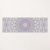 Lavendel en Groen Mandala Patroonontwerp Yogamat (Voorkant (horizontaal))