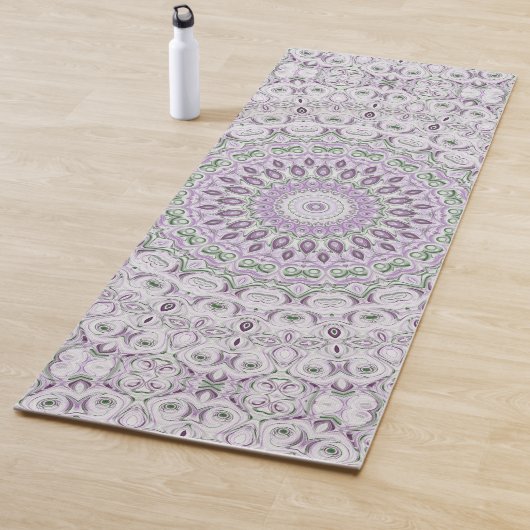 Lavendel en Groen Mandala Patroonontwerp Yogamat (In situ)