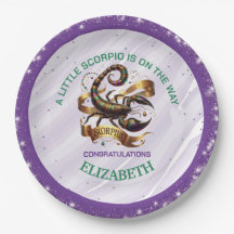 Lavendel en Groen Schorpioen Zodiac Baby Shower