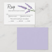 Lavendel en groene bloemen RSVP behuizing Kaarten  (Voorkant / Achterkant)