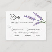 Lavendel en groene bloemen RSVP behuizing Kaarten (Voorkant)