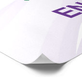 Lavendel en groene Boogschutter Zodiac Baby Shower Poster (Hoek)