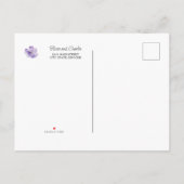 Lavendel en groene Briefkaarten Save the Date Kaar (Achterkant)