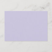 Lavendel en groene bruiloft details behuizing Kaar Informatiekaartje (Achterkant)