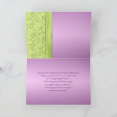 Lavendel en groene juwelen bedankkaart (Binnen)