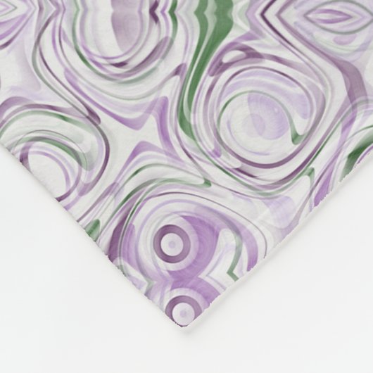 Lavendel en groene mandala patroon ontwerp fleece deken (Hoek)