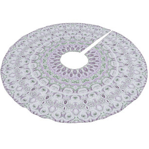 Lavendel en groene mandala patroon ontwerp kerstboom rok