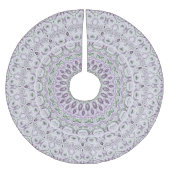 Lavendel en groene mandala patroon ontwerp kerstboom rok (Voorkant)