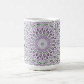 Lavendel en groene mandala patroon ontwerp koffiemok (Center)