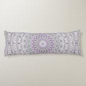 Lavendel en groene mandala patroon ontwerp lichaamskussen (Achterkant)