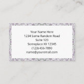 Lavendel en groene mandala patroon ontwerp visitekaartje (Achterkant)