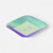 Lavendel en groene papieren bord (Gebogen)