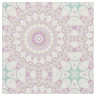 Lavendel en groene pastel mandala patroonontwerp stof