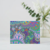 Lavendel en groene smelt briefkaart (Staand voorkant)