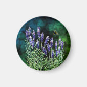 Lavendel en hommel beschilderd met waterverven magneet (Voorkant)
