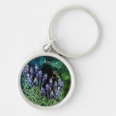 Lavendel en hommel beschilderd met waterverven sleutelhanger (Voorkant)