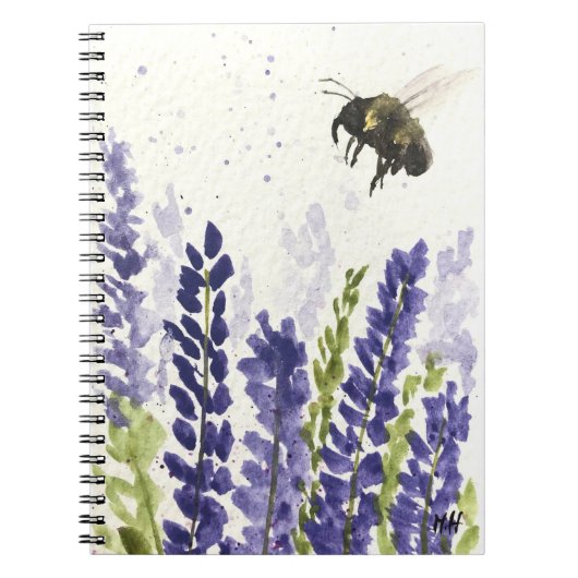 Lavendel en hommel notitieboek (Voorkant)
