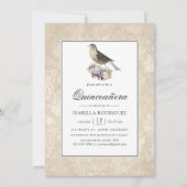 Lavendel en Ivoor  Quinceañera Kaart (Voorkant)