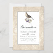 Lavendel en Ivoor  Quinceañera Magnetische Uitnodiging (Voorkant)