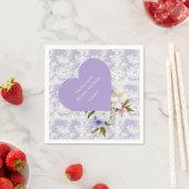 Lavendel en Kant Bruidsdouche Servet (Insitu)