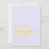 Lavendel en Lemon Zest Retro Typografie Huwelijk Kaart (Voorkant)