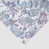 Lavendel en lichtblauwe Paisley Print Tissuepapier (Detail)