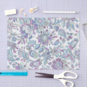 Lavendel en lichtblauwe Paisley Print Tissuepapier (Craft)